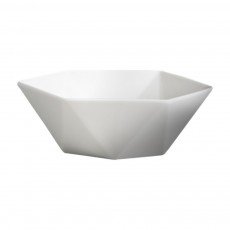 Cameo 708-74 Fusion Diamond Bowl, 22oz, Hexagonal, White Ceramic, - 24 each