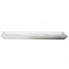 Cameo 709-101 Flat Narrow Rim Square Plate , 10 inch, White Ceramic – 12 each