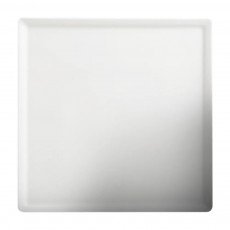Cameo 709-101 Flat Narrow Rim Square Plate , 10 inch, White Ceramic – 12 each