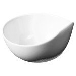 Cameo 710-0859 Drop Shape Bowl, 18oz, 5-5/8 inch, White Ceramic – 36 each