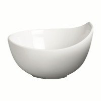 Cameo 710-0859 Drop Shape Bowl, 18oz, 5-5/8 inch, White Ceramic – 36 each