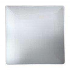 Cameo 710-101N Square Coupe Plate, 10 inch, White Ceramic - 12 each