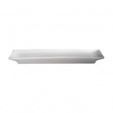 Cameo 710-103N Fusion Rectangular Coupe Platter, 10-1/2 inch, White Ceramic - 24 each