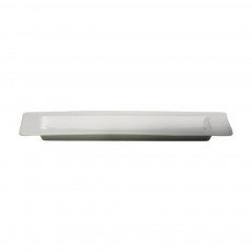 Cameo 710-122R Rectangular Deep Rim Platter, 11-3/4 inch. White Ceramic - 12 each