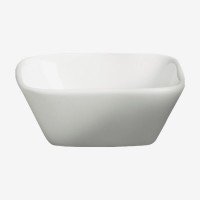 Cameo 710-1552 Square Sauce Dish, 4oz, 3-1/4 inch, White Ceramic - 144 each