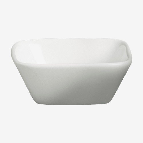 Cameo 710-1552 Square Sauce Dish, 4oz, 3-1/4 inch, White Ceramic - 144 each