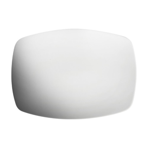 Cameo 710-243 Rectangular Coupe Platter, 14 inch, White Ceramic – 12 each