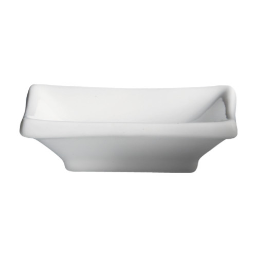 Cameo 710-41 White Ceramic Rectangular Sauce Dish, 2oz, 3-7/8(L) x 2-5/8(W) inch, 96 each