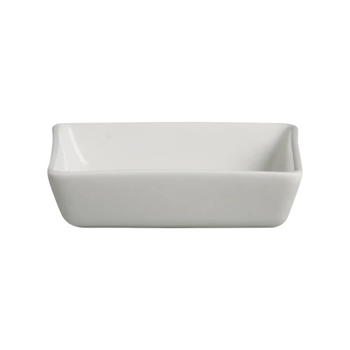 Cameo 710-875 Square Dish, 2oz, 3 inch, White Ceramic – 96 each