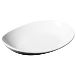 Cameo 710-G130 Ovation Egg Shape Plate, 13-5/16 inch, White Ceramic – 12 each