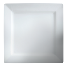 Cameo 710-121 Square Rim Plate, 11-3/4 inch, White Ceramic - 12 each