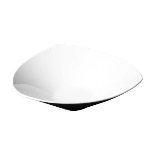 Cameo China 711-08094 Triangular Round Bowl, 32oz, 9 inch, Commercial China White Ceramic – 18 each
