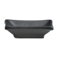 Cameo 910-71041 Onyx Rectangular Saucer Disk, 2oz, Black Ceramic - 96 each