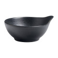 Cameo 910-71059 Onyx Tempura Dipping Saucer, 6oz, 4-3/4 inch, Black Ceramic - 48 each