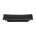 Cameo 910-710103 Onyx Platter, Rectangular, Ceramic, Black, Vitrified Glaze, 10-1/2(w) x 7-1/4(d) x 1-1/4(h) inch, 24 each