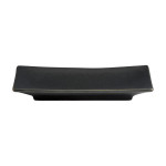 Cameo 910-710103 Onyx Platter, Rectangular, Ceramic, Black, Vitrified Glaze, 10-1/2(w) x 7-1/4(d) x 1-1/4(h) inch, 24 each