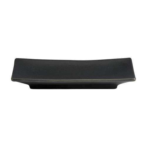 Cameo 910-710103 Onyx Platter, Rectangular, Ceramic, Black, Vitrified Glaze, 10-1/2(w) x 7-1/4(d) x 1-1/4(h) inch, 24 each