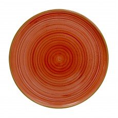 Cameo GRD-W101 Round Gourmet Plate, 10-1/4 inch, Red Ceramic – 18 each