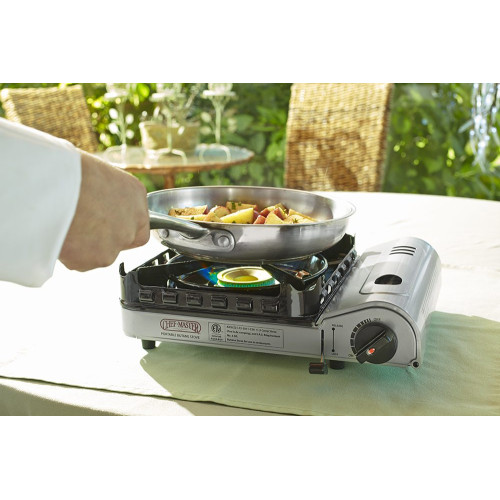 Chef Master 90019 Professional Portable Butane Stoves, 15k Total BTU/Hr,  ETL Listed