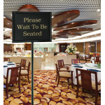 Chef Master 90033 Hostess Signs, Double Sided, Steel construction, Classic Black Finish