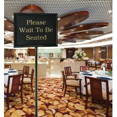 Chef Master 90033 Hostess Signs, Classic Black Finish, 1 each