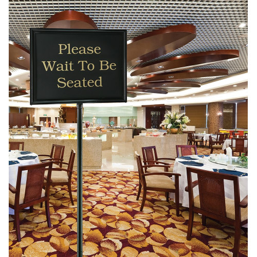 Chef Master 90033 Hostess Signs, Double Sided, Steel construction, Classic Black Finish