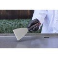 Chef Master 90261 Heavy Duty Grill Scraper, 4(W) inch, Stainless Steel, Heat-Resistant Handle