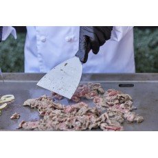 Chef Master 90262 Heavy Duty Grill Scraper, 5(W) inch, Stainless Steel, Heat-Resistant Handle