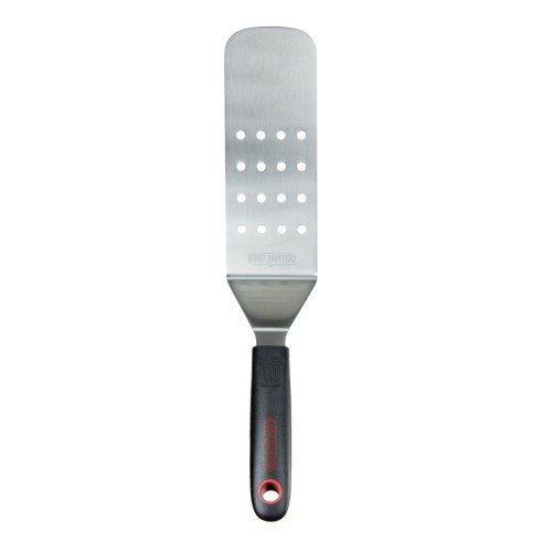 Chef Master 90285 Flexible Perforated Turner, 15.19(L) inch, Stainless Steel, Heat-Resistant Handle