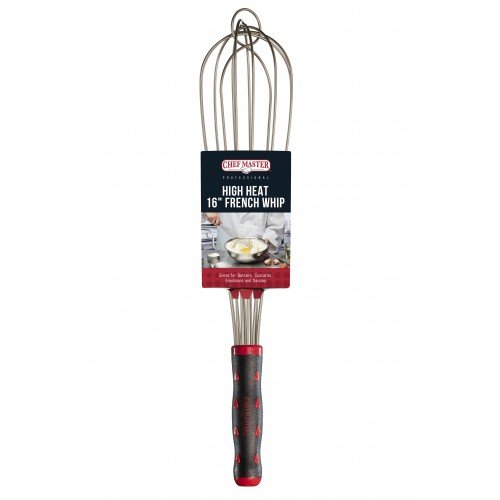 Chef Master 90302 French Whip, 16(L) inch, Stainless Steel, High Heat Nylon Handle