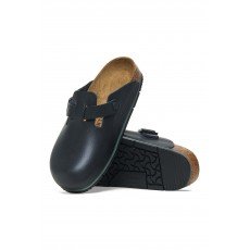 BIRKENSTOCK Boston Pro Leather Chef Shoes Black 1025979BLK37, Size 37