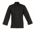 Chef Works CBC01-BLK-2XL Bowden Black Chef Coat, 2X-Large