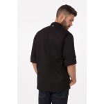 Chef Works CBC01-BLK-2XL Bowden Black Chef Coat, 2X-Large