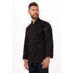 Chef Works CBC01-BLK-2XL Bowden Black Chef Coat, 2X-Large