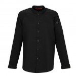ChefWorks CBS01BLK-L Tulum Black Chef Coat, Large