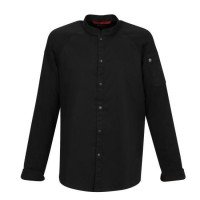 ChefWorks CBS01BLK-M Tulum Black Chef Coat, Medium