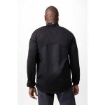 ChefWorks CBS01BLK-L Tulum Black Chef Coat, Large