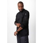 ChefWorks CBS01BLK-L Tulum Black Chef Coat, Large