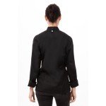ChefWorks Women's Hartford Black Chef Coat BCWLZ005-BLK-XL X-Large