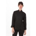 ChefWorks BCWLZ005-BLK-XL Women's Hartford Black Chef Coat, X-Large
