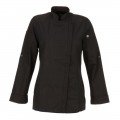 ChefWorks BCWLZ005-BLK-XL Women's Hartford Black Chef Coat, X-Large
