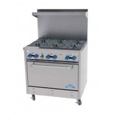Comstock-Castle F330 36(w) inch Restaurant Range, (6)Burner(s), Standard Oven, Floor Model, Natural Gas, 192k Total BTU/hr, NSF Listed