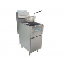 Comstock Castle GF120-N 15-1/2(w) inch Deep Fryer, (50)lb(s) Oil Capacity, (4)Burner(s), Legs, Floor Model, Natural Gas, 120k Total BTU/Hr, ETL Listed