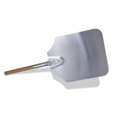 Crestware APP1426 Aluminum Pizza Peel with Wood Handle – 12-in x 14-in Blade, 26-in Overall Length