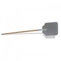 Crestware APP1452 Aluminum Pizza Peel with Wood Handle – 12-in x 14-in Blade, 54-in Overall Length