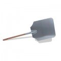 Crestware APP1636 Aluminum Pizza Peel with Wood Handle – 14-in x 16-in Blade, 36-in Overall Length
