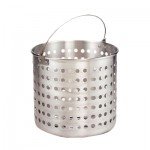 Crestware BSK50 50 Qt. Aluminum Steamer Basket with Bail Handle for Stock Pots
