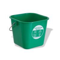 Crestware BUCSG Cleaning Bucket, Handle, 3qt, Small, Green, Polyethylene, 7(w) x 7(d) x 6(h) inch