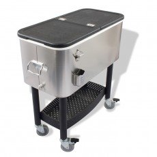 Crestware COOLER1 Garden Coolers, (17)Gallon(s), Stainless Steel Casting, 4 inch Casters, 31(w) x 15(d) x13-1/4(h) inch