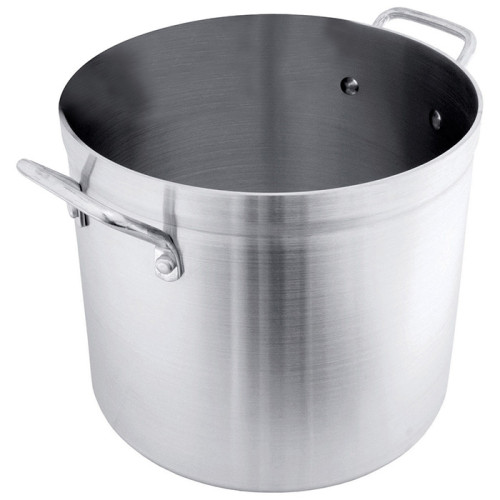 Crestware POT08 Stock Pots, 8qt Capacity, Aluminum, 4mm Thick, 9-1/2(d) x 9-1/2(d) x 7(h) inch, NSF Listed
